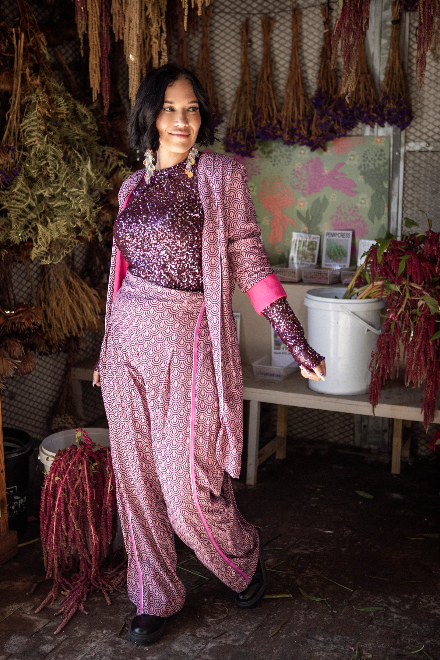 Art Deco Pink Trousers