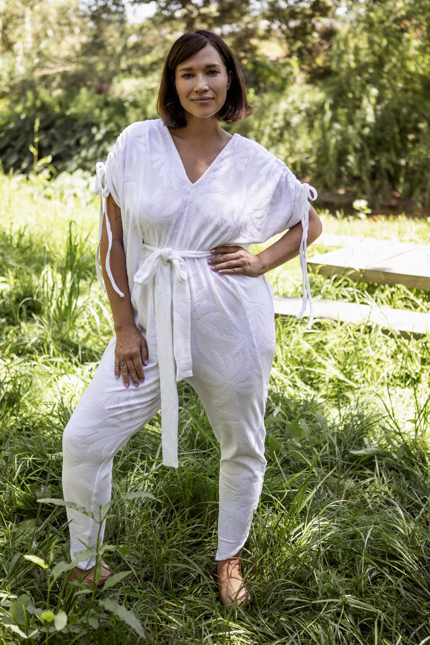 Palm Kaftan Jumpsuit