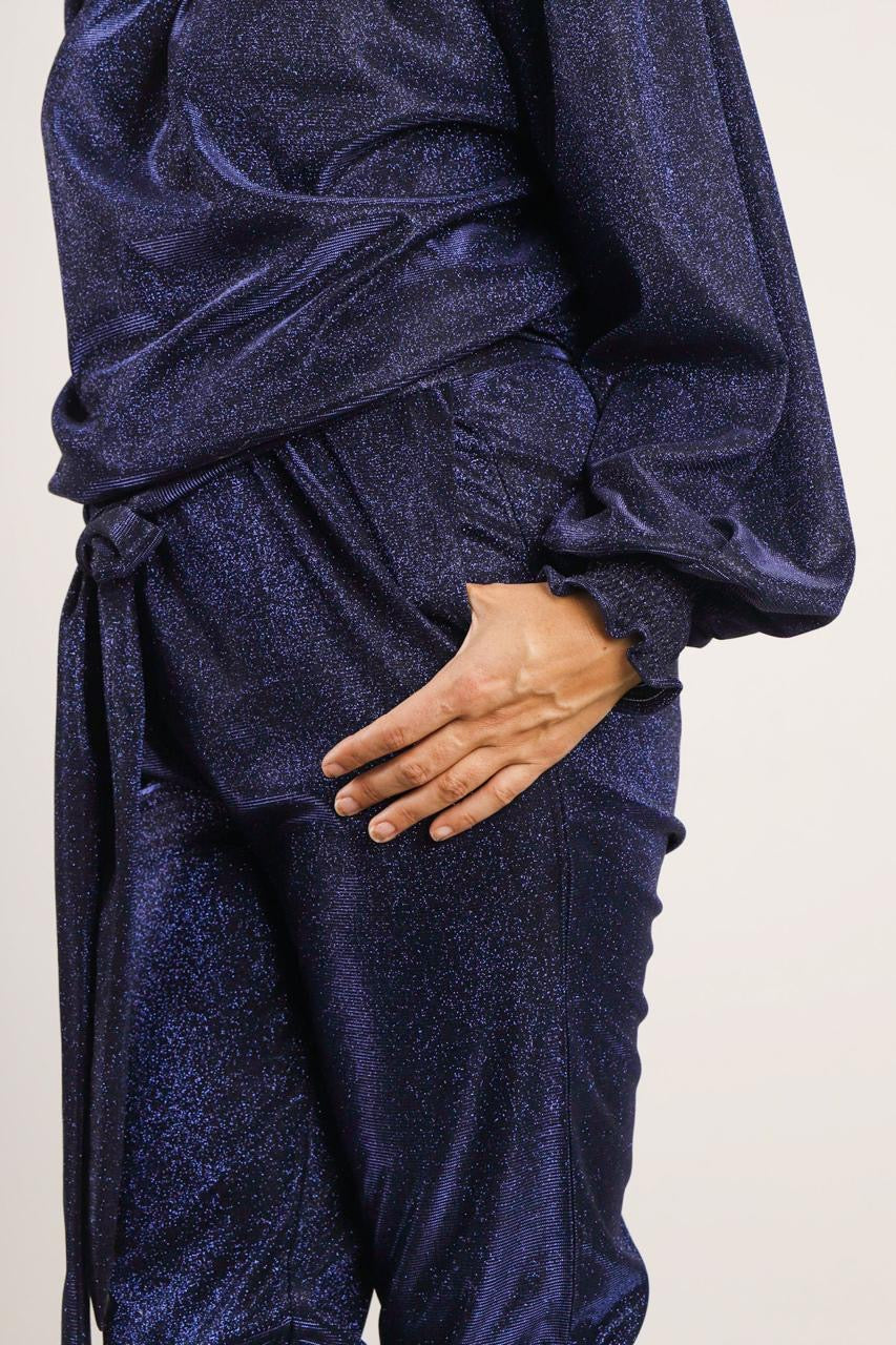 Navy Glitter Pants