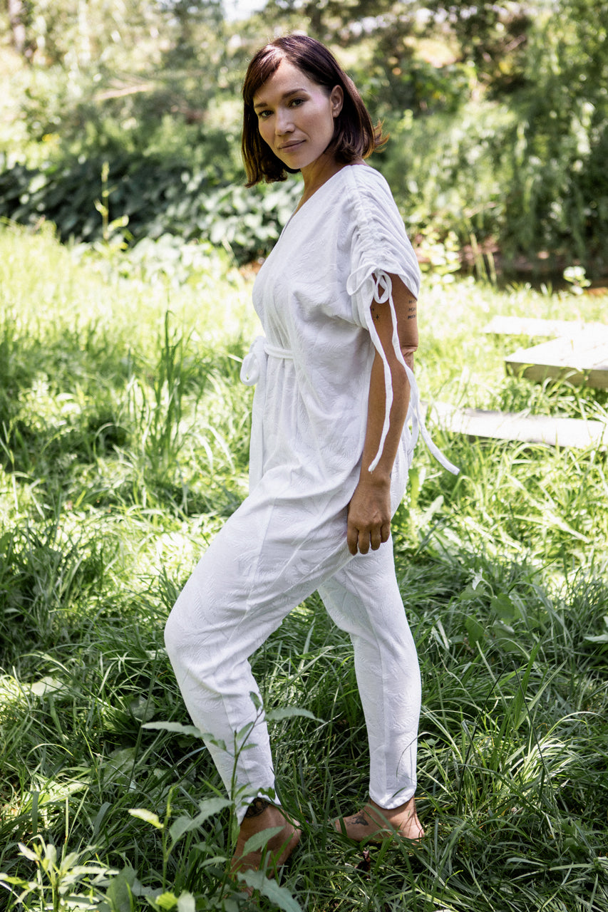 Palm Kaftan Jumpsuit