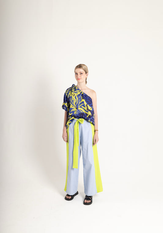 Neon Floral One Shoulder