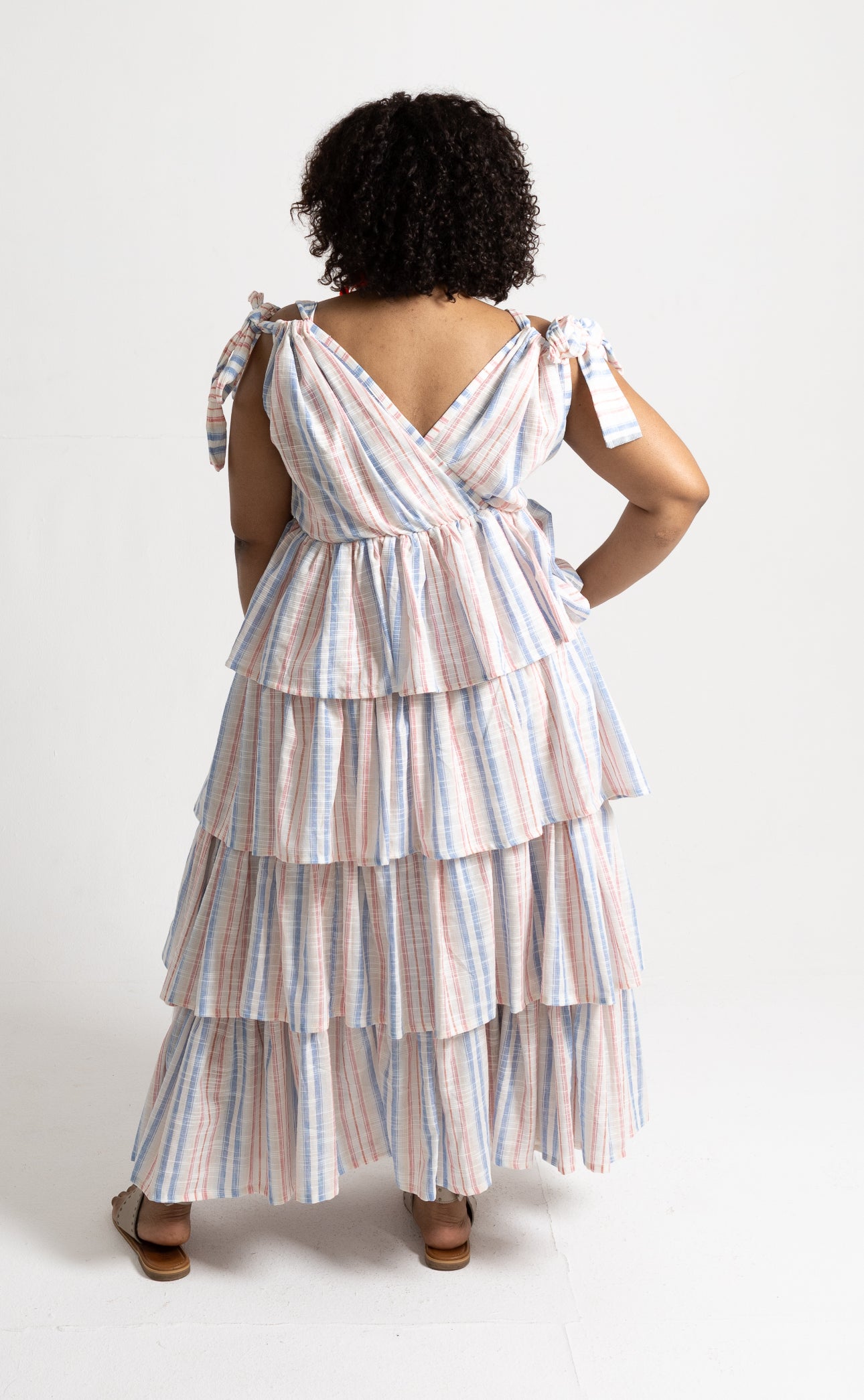 Amalfi Stripe Ruffle Skirt