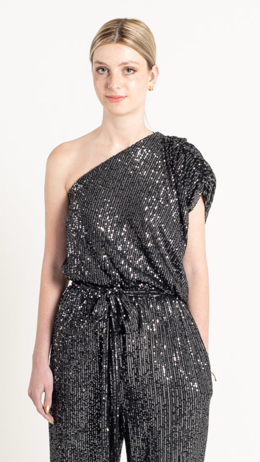 Gunmetal One Shoulder