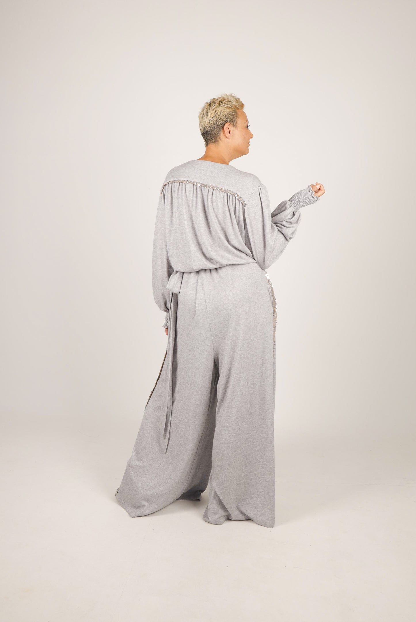 Grey Knit Lauren Trouser