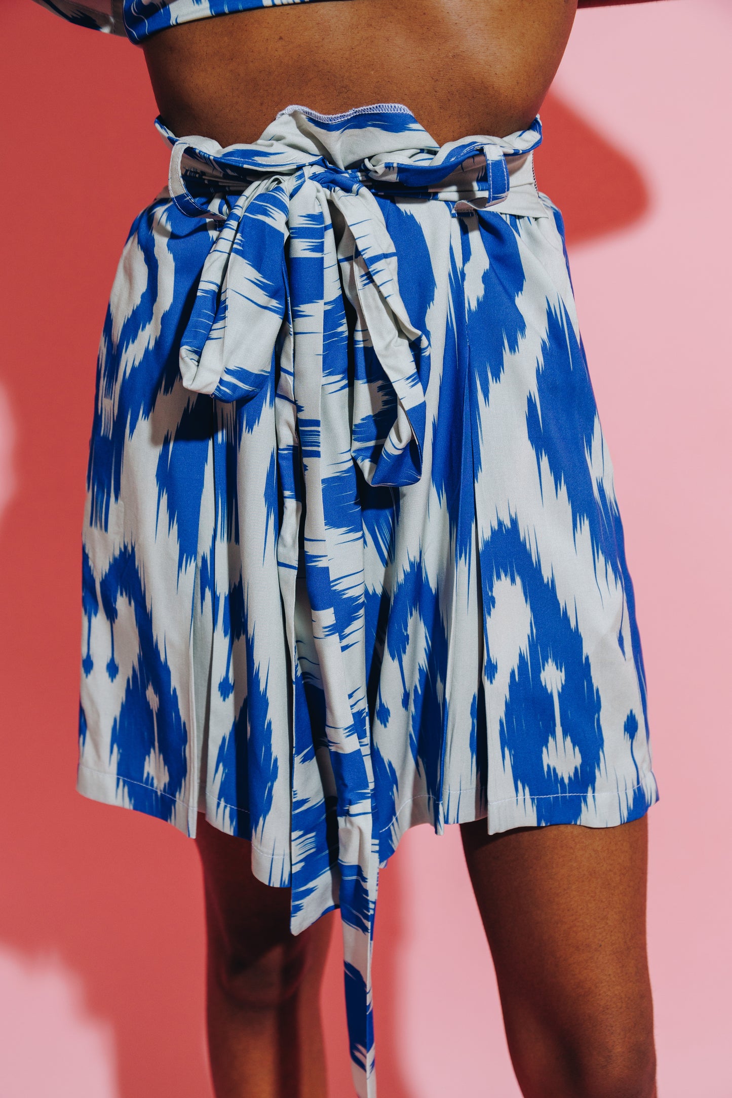 Wide Leg Shorts Aztec Blue