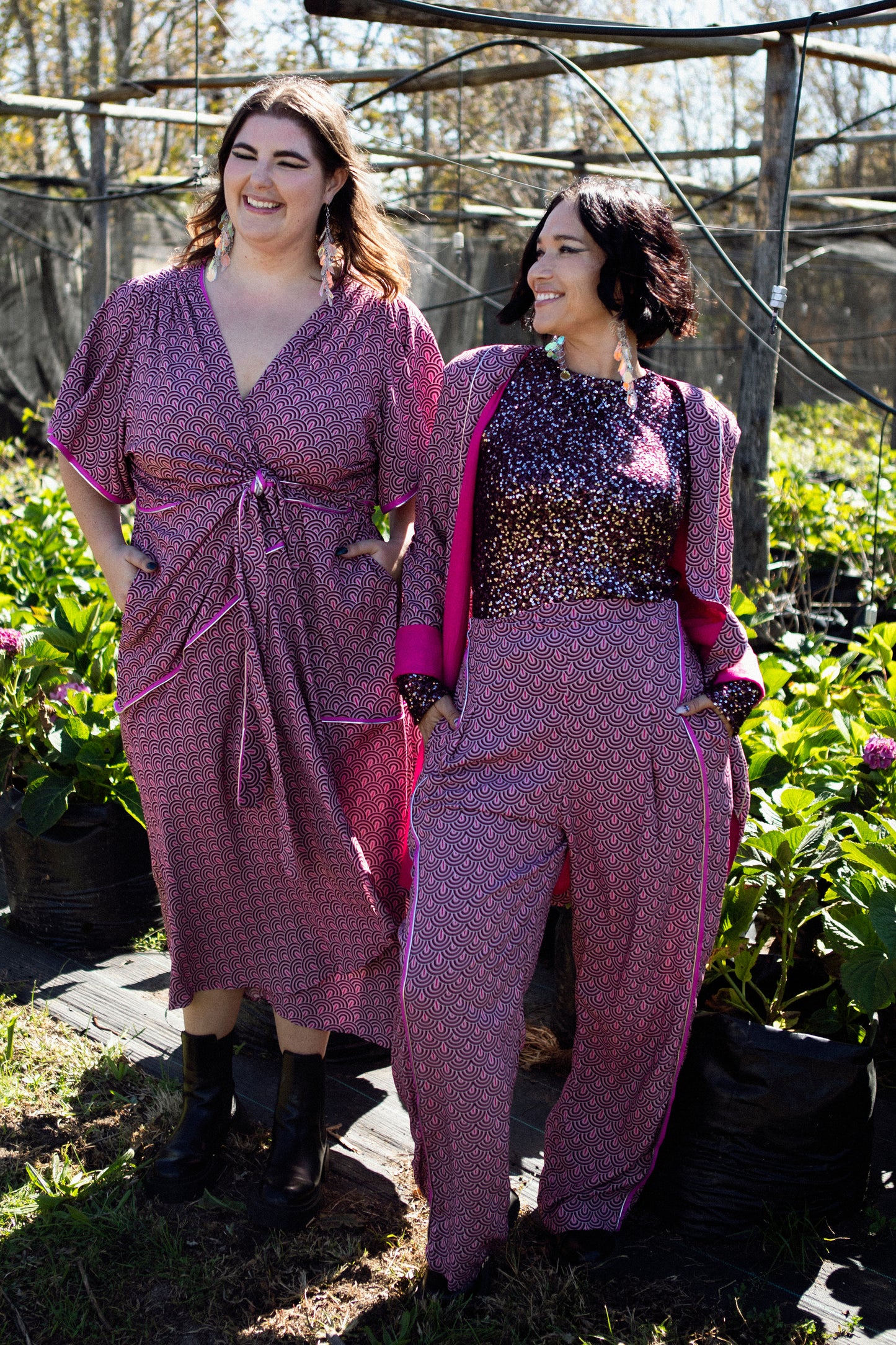 Art Deco Pink Trousers