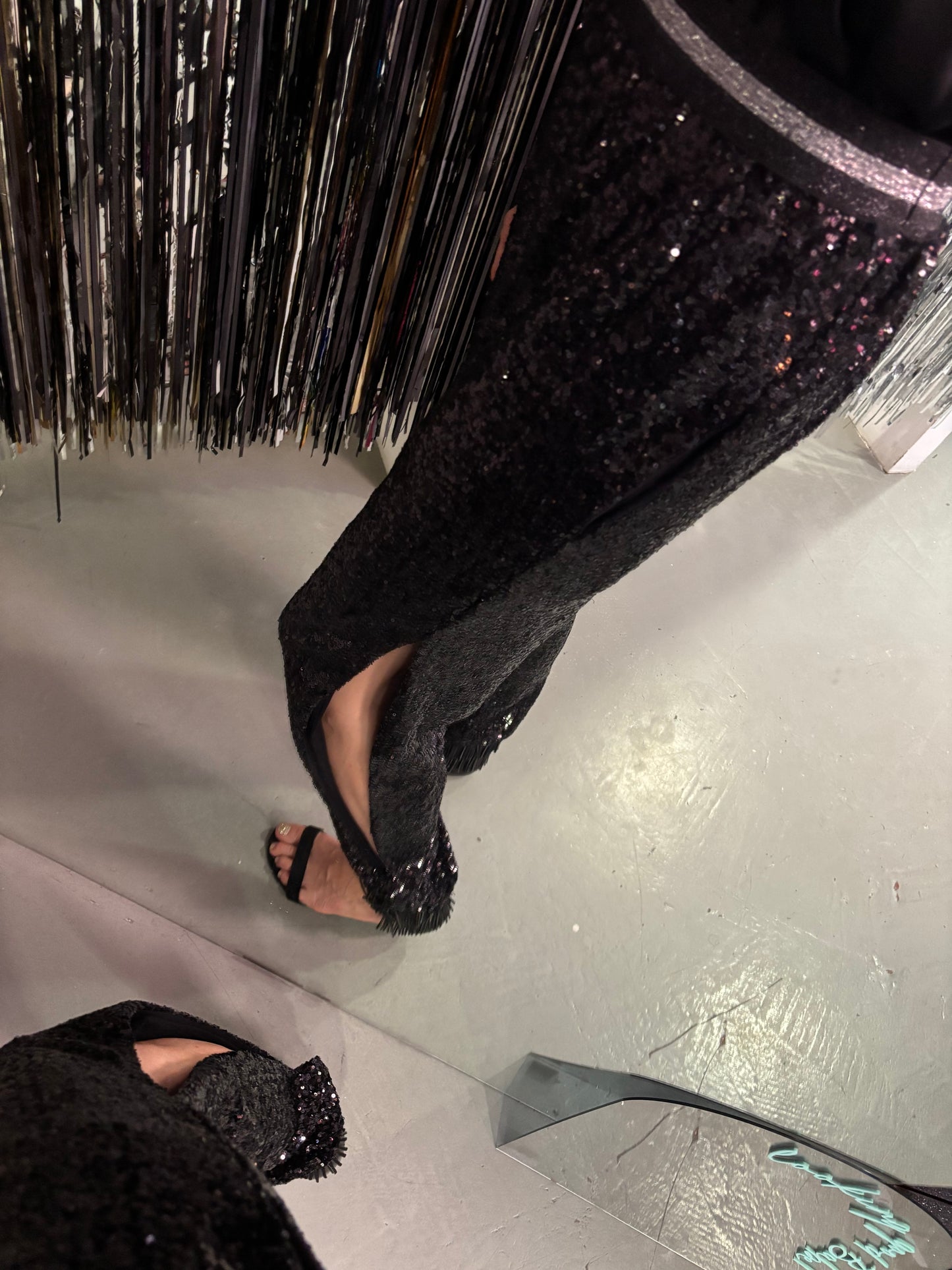 Sequins SideSlit Pants
