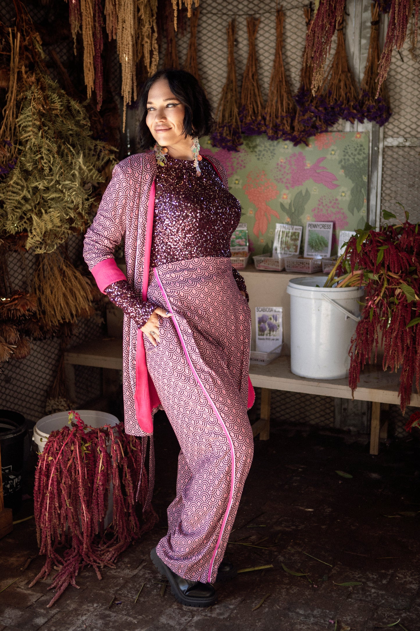 Art Deco Pink Trousers