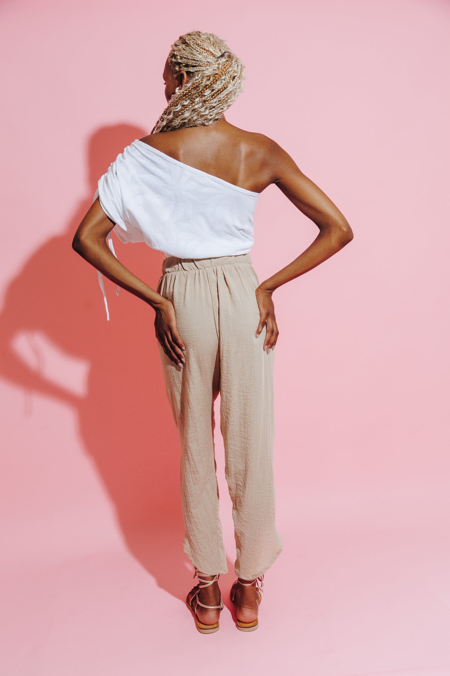 Champagne Slit Leg Trouser