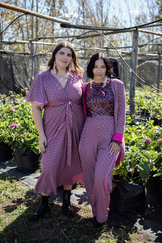 Art Deco Pink Trousers