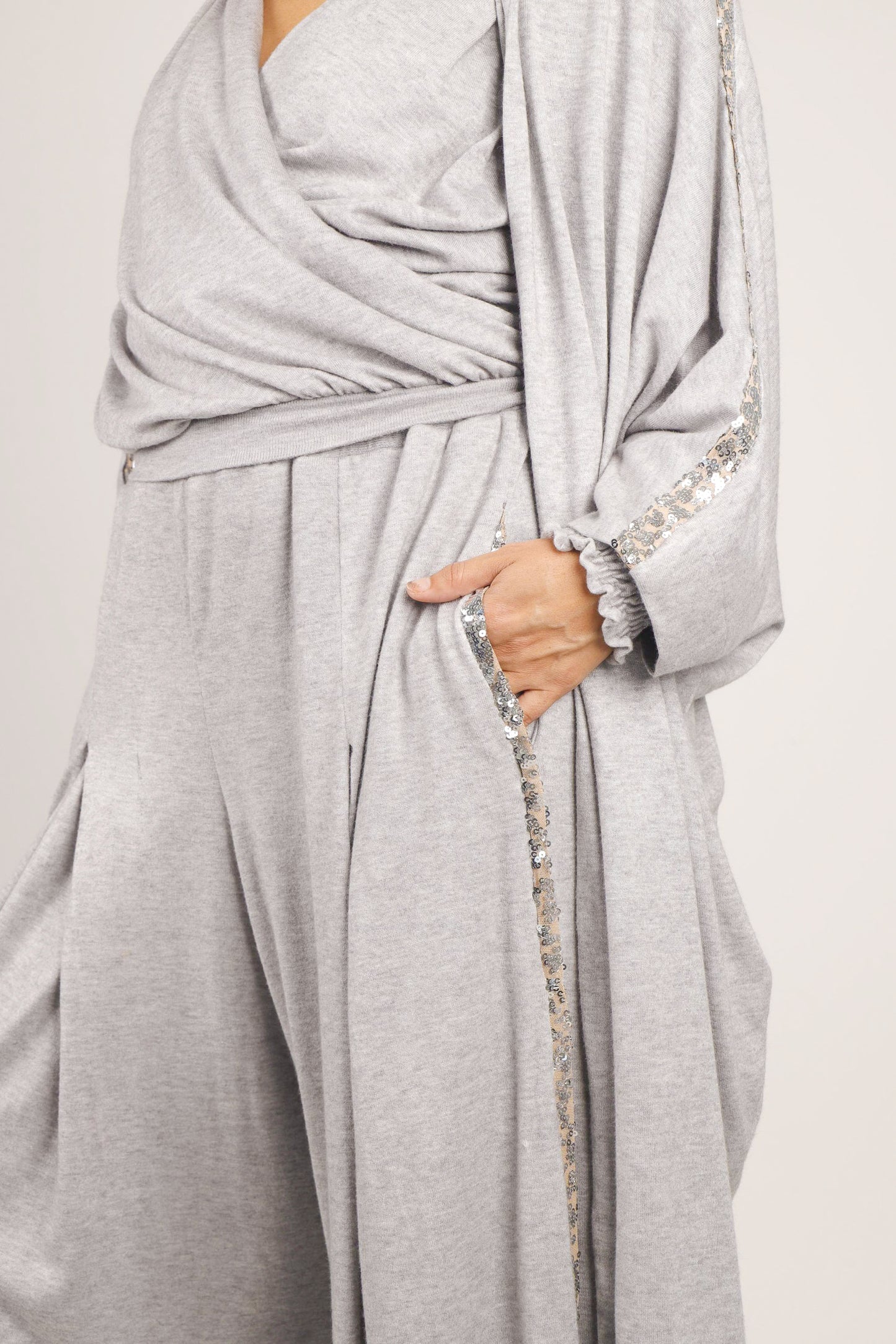 Grey Knit Lauren Trouser