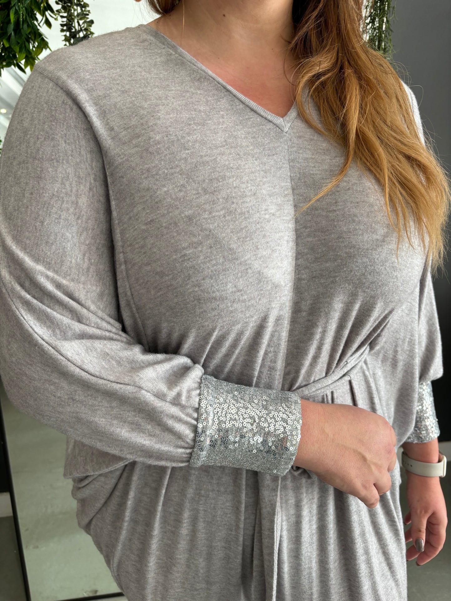 Grey Knit Jumpsuit