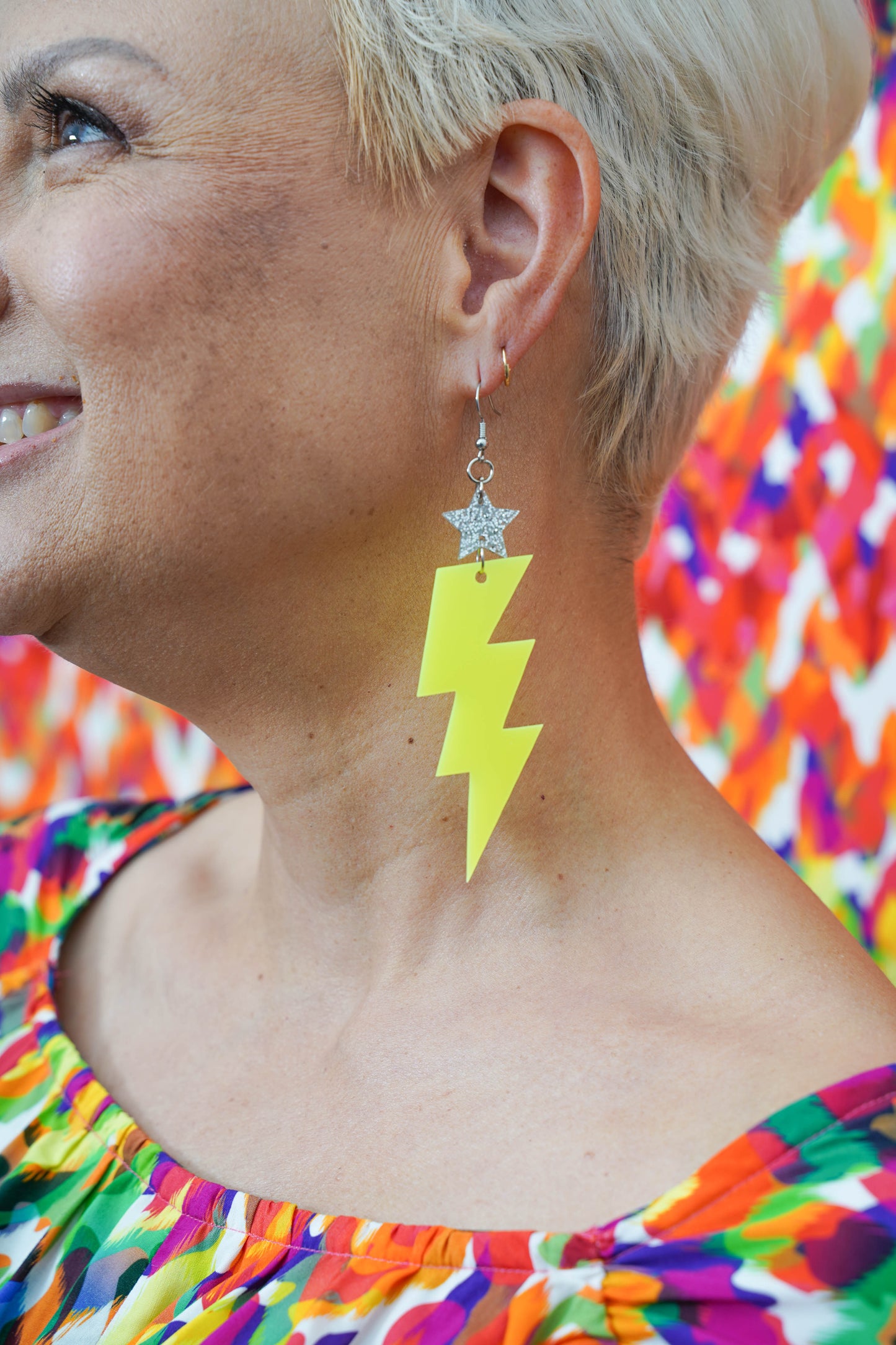 Lightning Bolt Acrylic Earrings