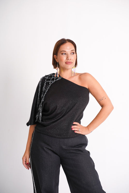 Shoulder Shimmer Top
