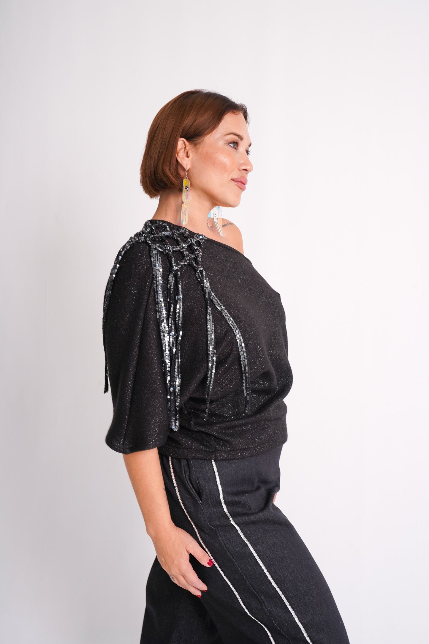 Shoulder Shimmer Top