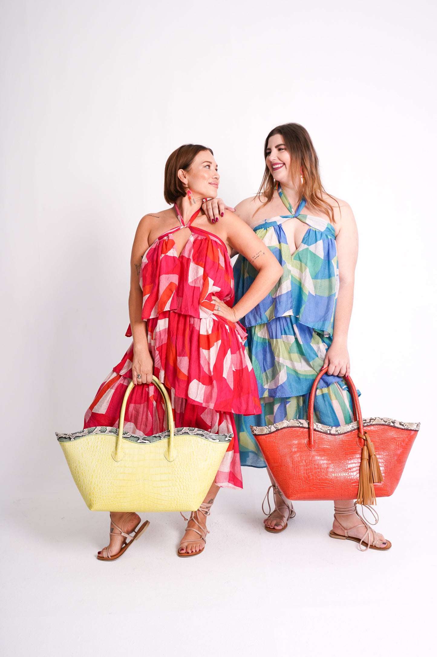 Ruffle Print Skirt/Halter Dress