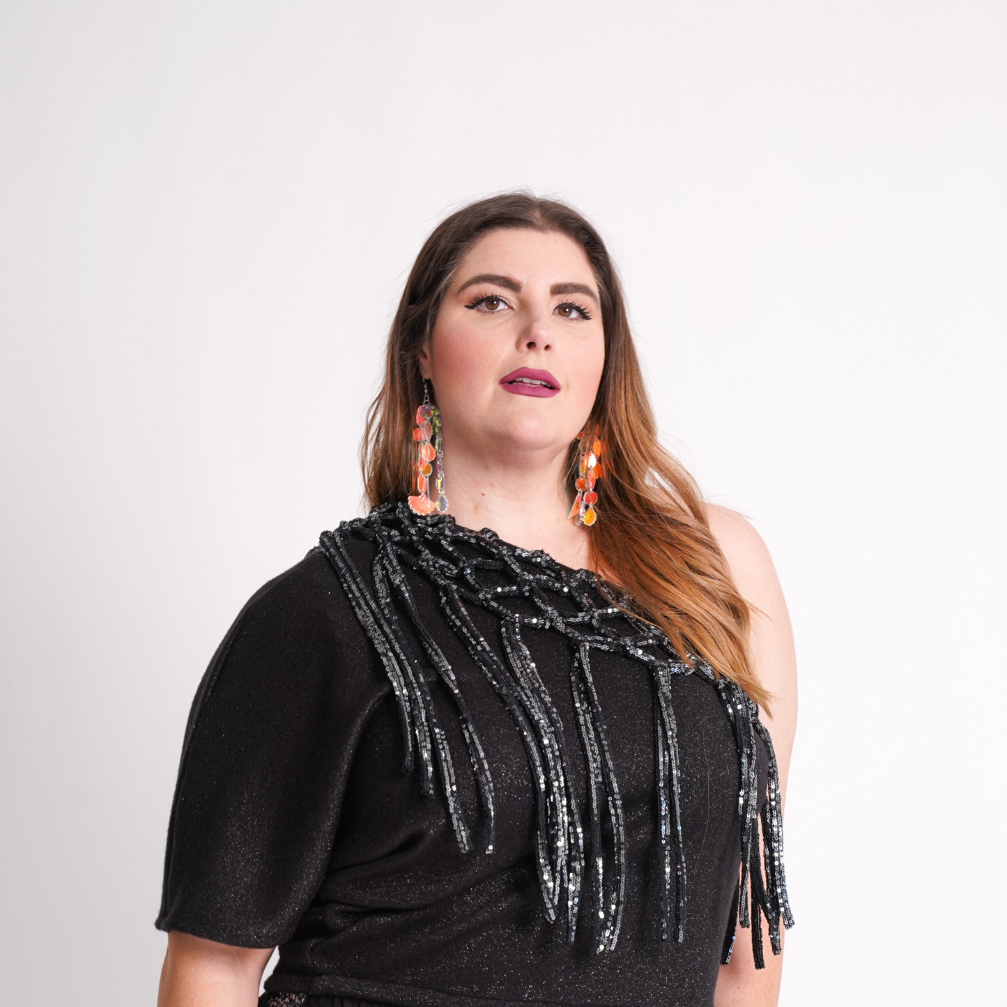 Crochet Core Sequins Top