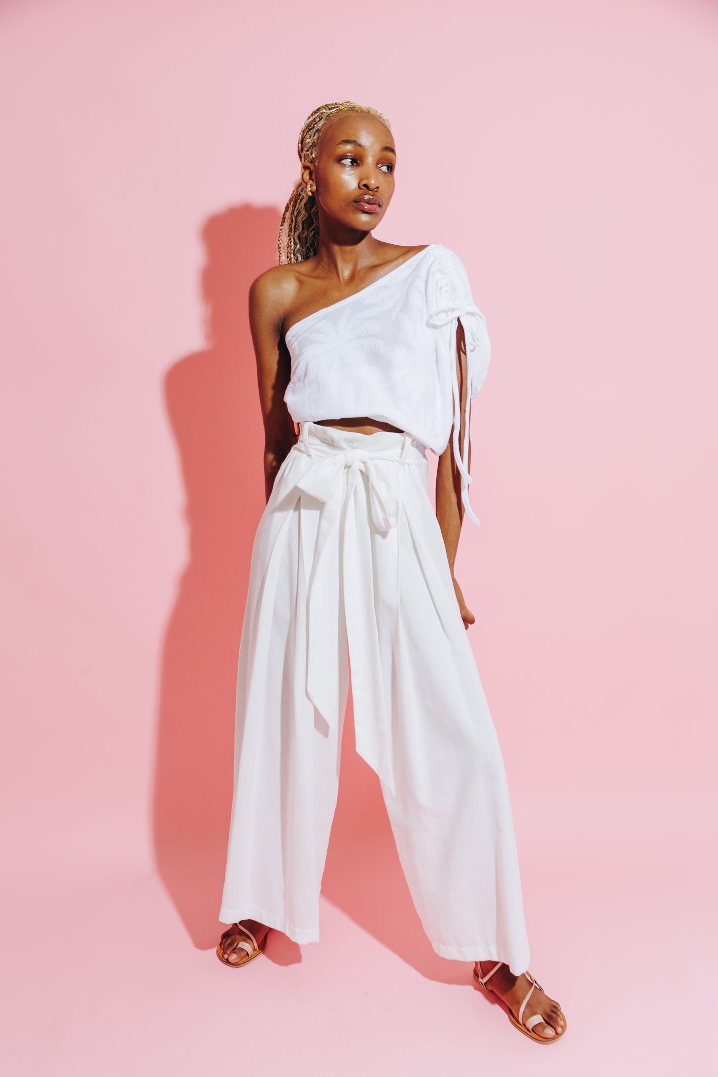 WIDE LEG TROUSER WHITE