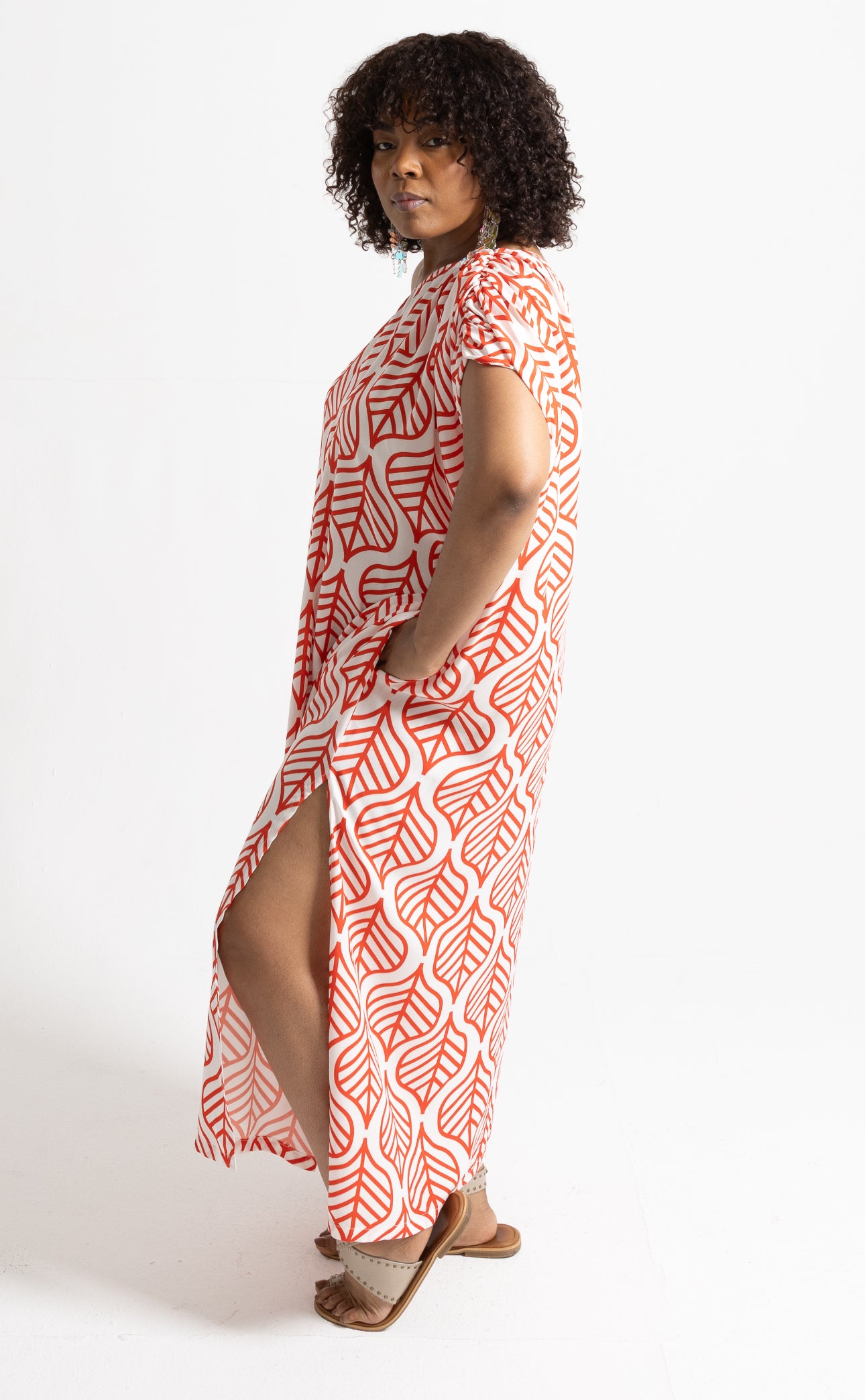 The Asanda One Shoulder Kaftan