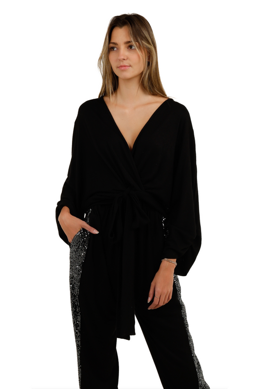 Knit Wrap Top