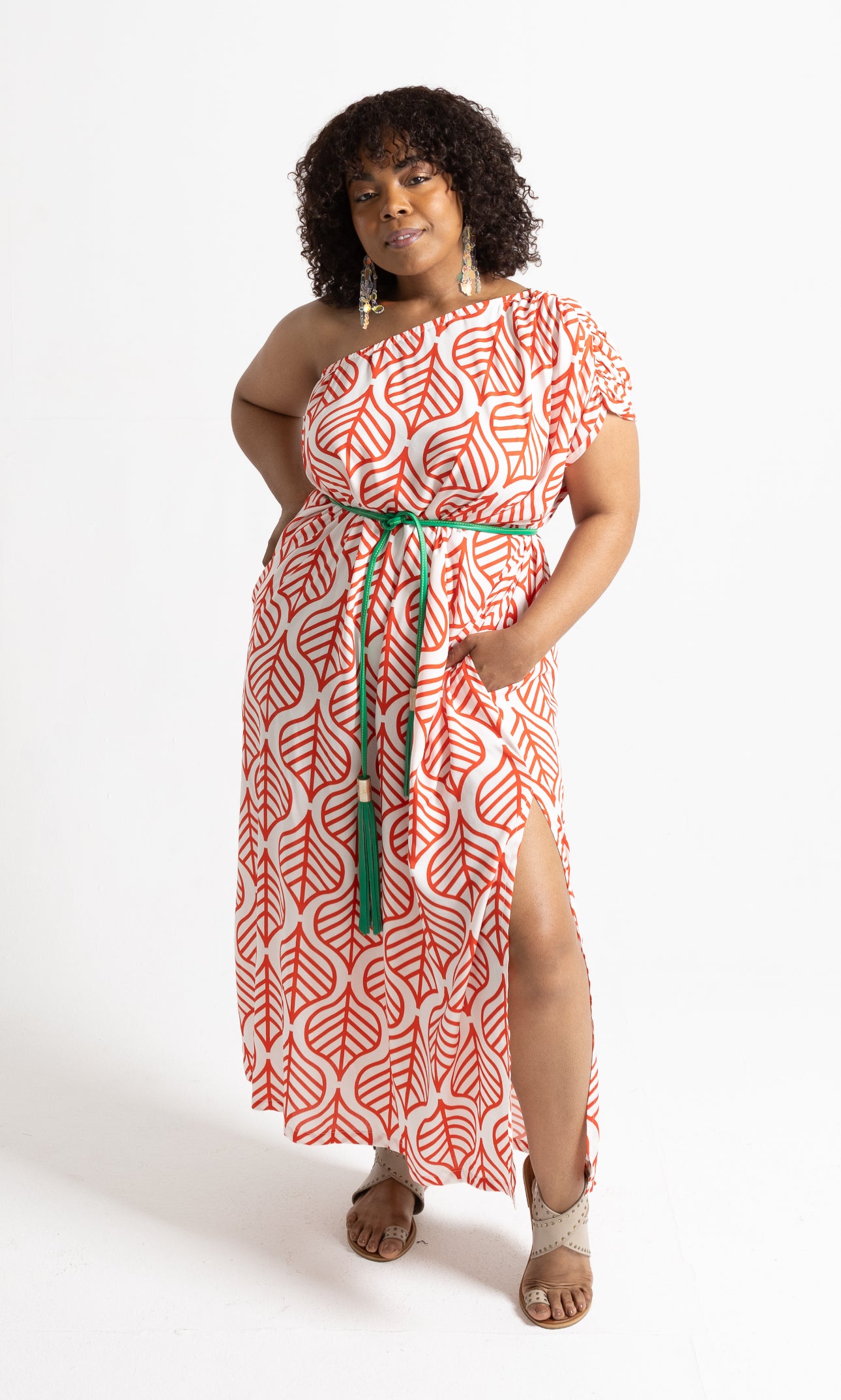 The Asanda One Shoulder Kaftan