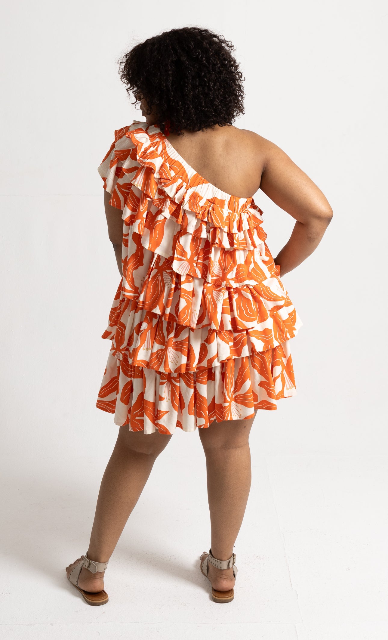 Ruffle Tangerine Dress
