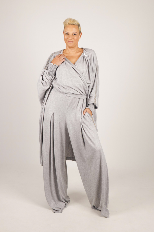 Grey Cocoon Coat