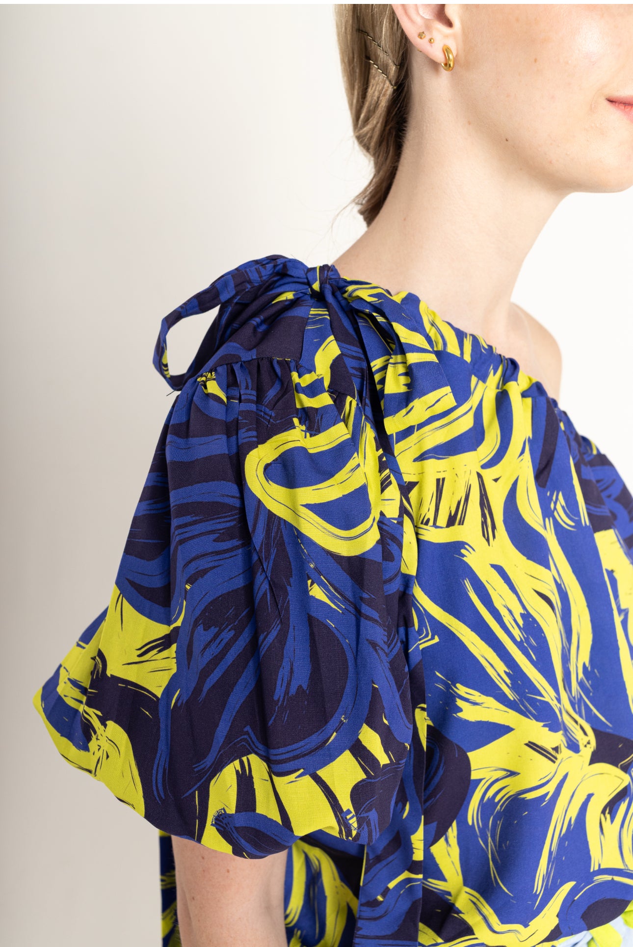 Neon Floral One Shoulder