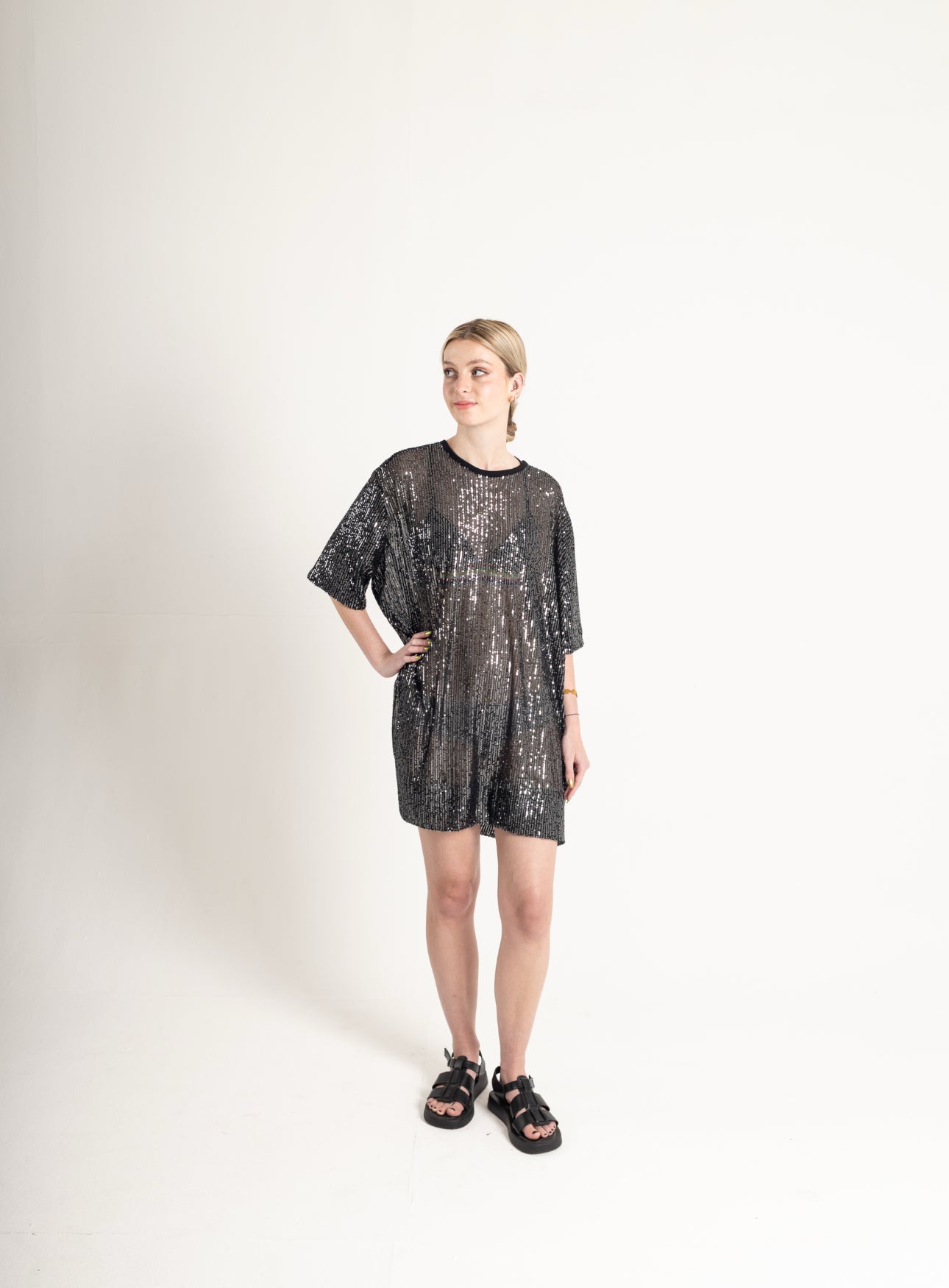 Gunmetal Shift Dress