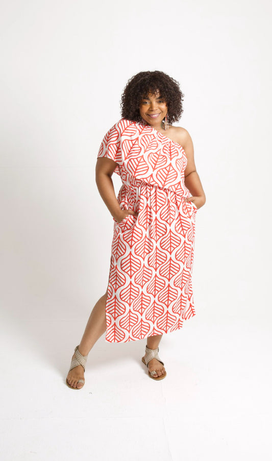 Ruffle One Shoulder Dress