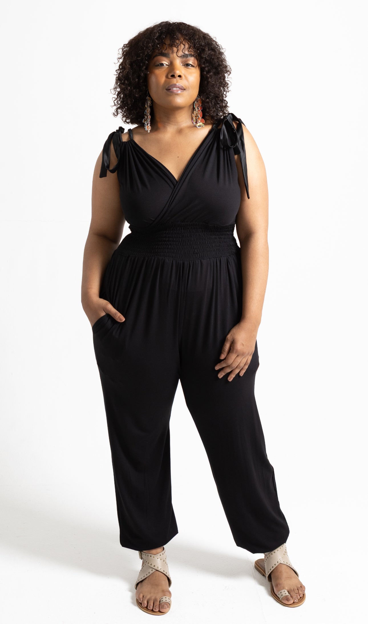 Black Grecian Jumpsuit