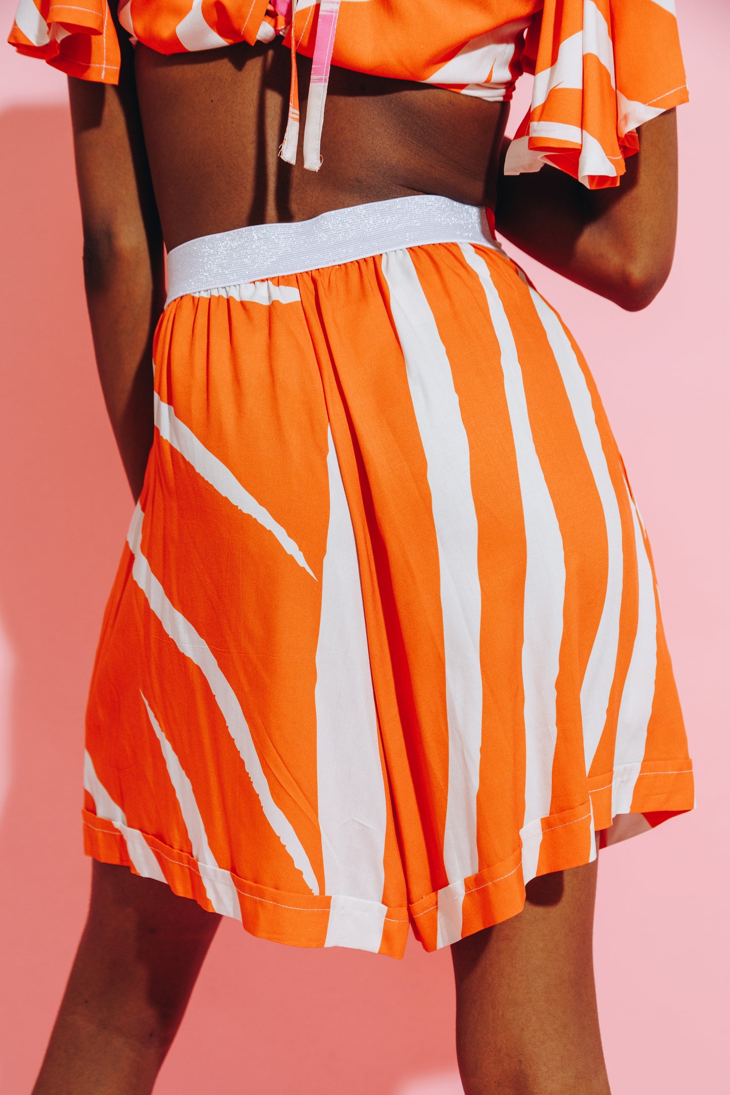 WIDE LEG SHORTS TANGERINE