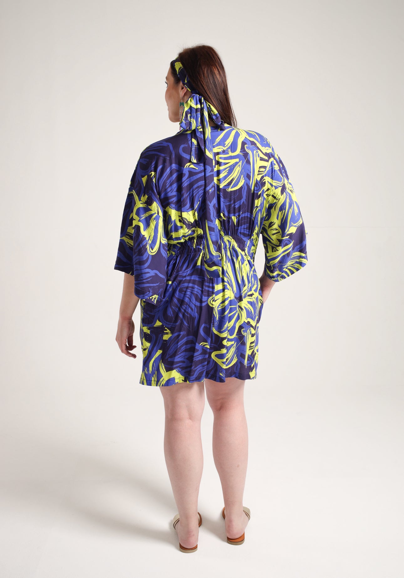 Neon Floral Zip Dress