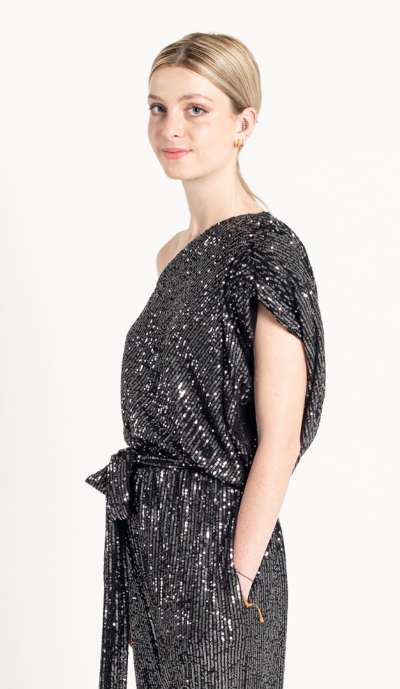 Gunmetal One Shoulder
