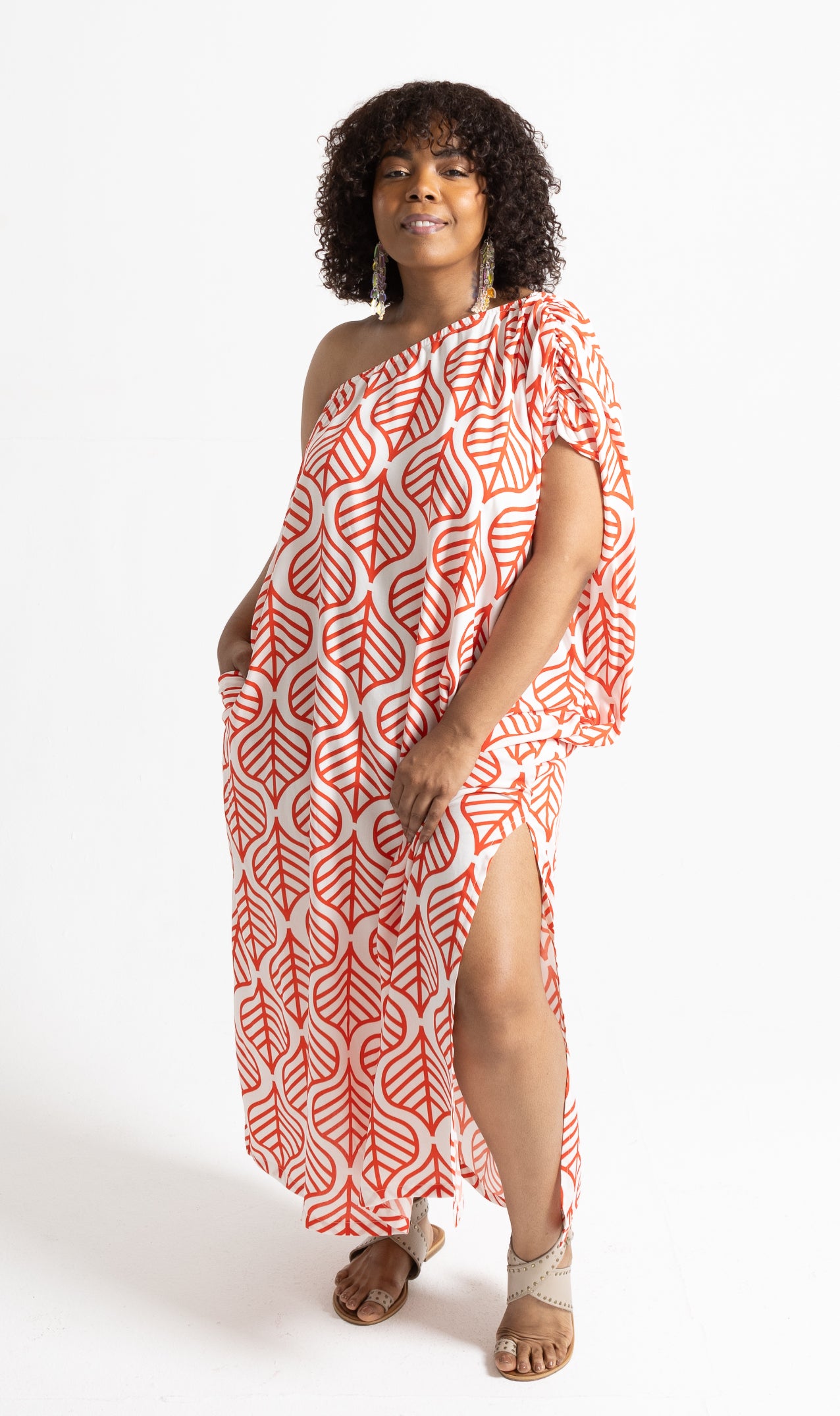 The Asanda One Shoulder Kaftan