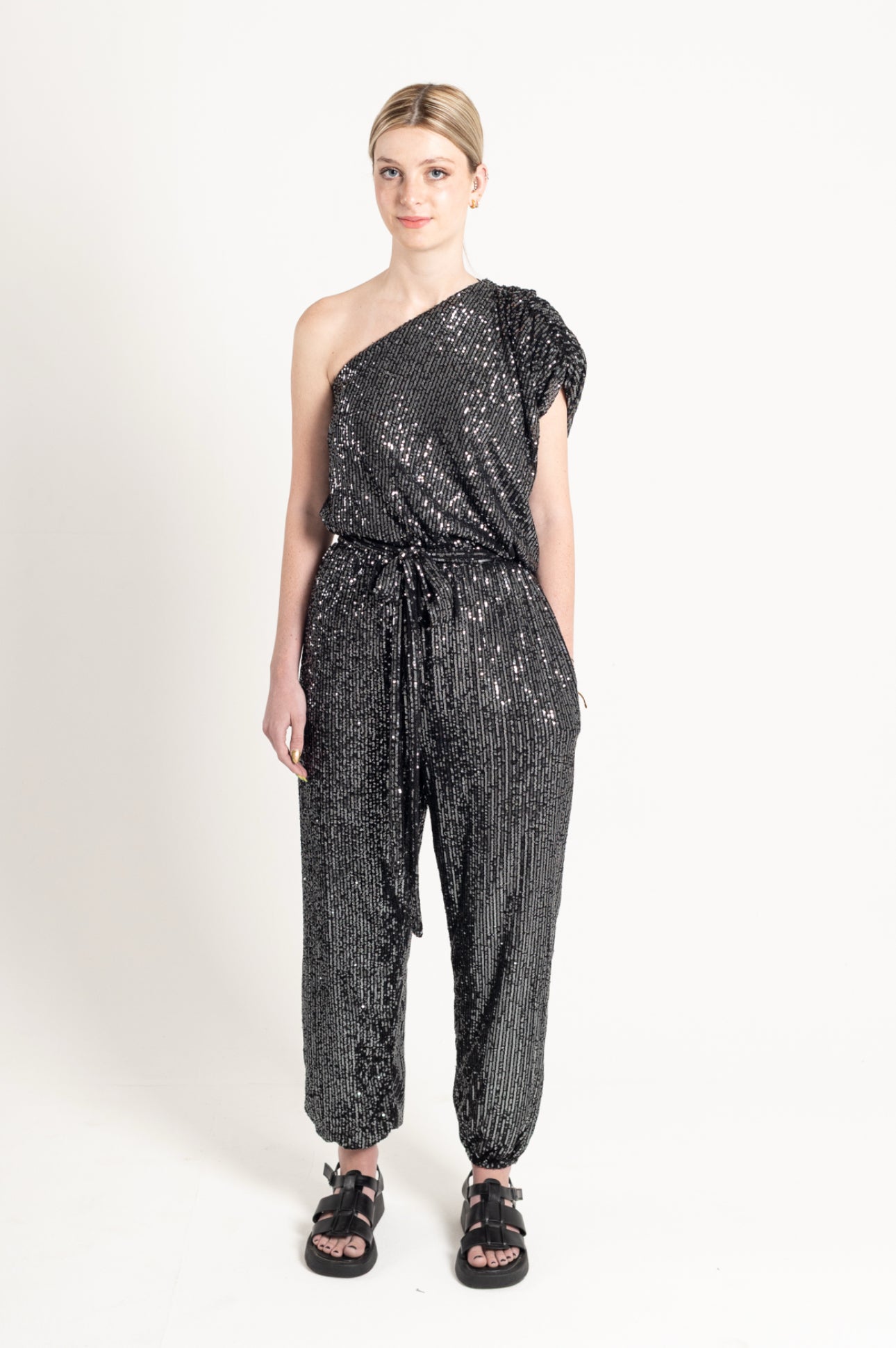 Gunmetal One Shoulder