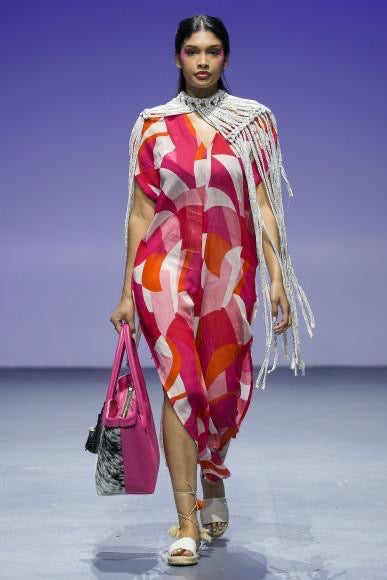 Geometric Kaftan Dress