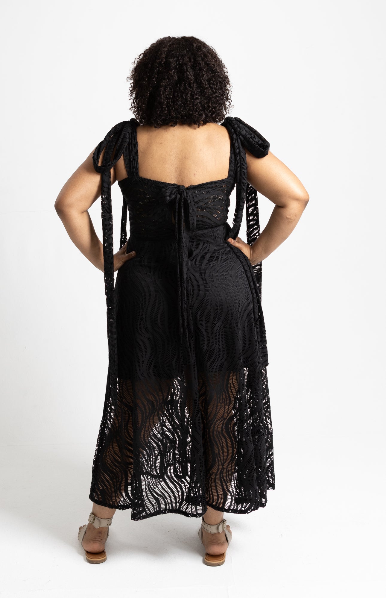 Cotton Lace Bow Dress