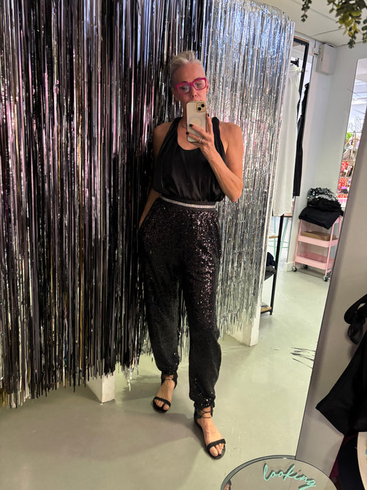 Sequins SideSlit Pants