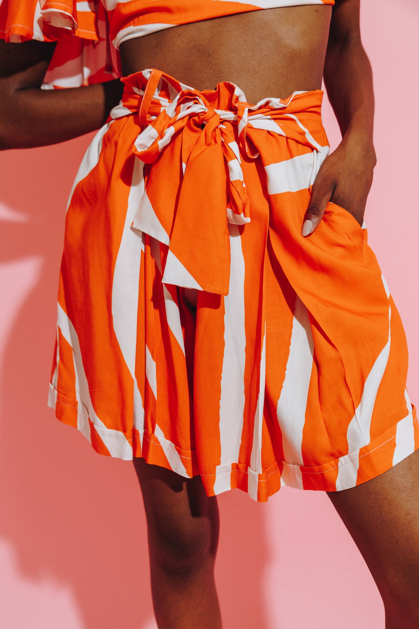 WIDE LEG SHORTS TANGERINE