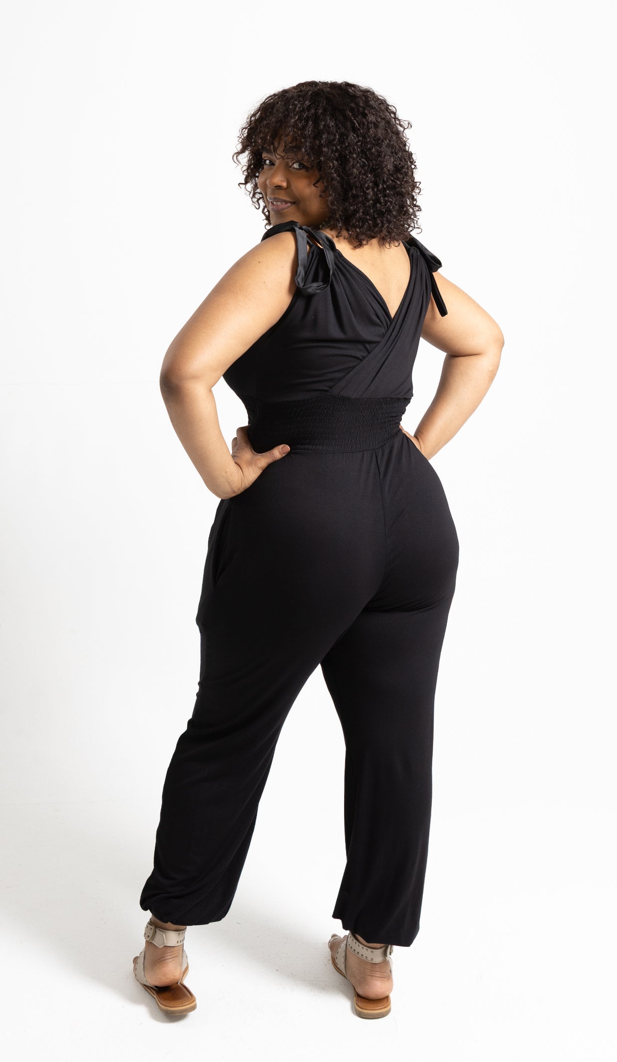 Black Grecian Jumpsuit