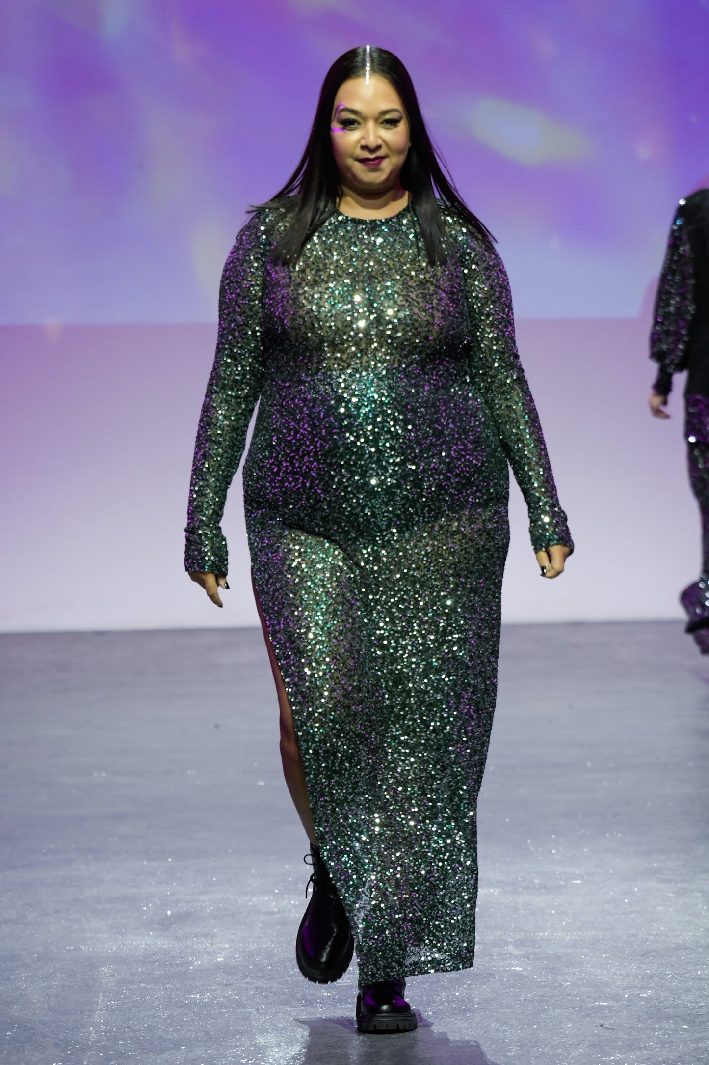 SEQUINS EMERALD COLUMN DRESS - MAKE TO ORDER