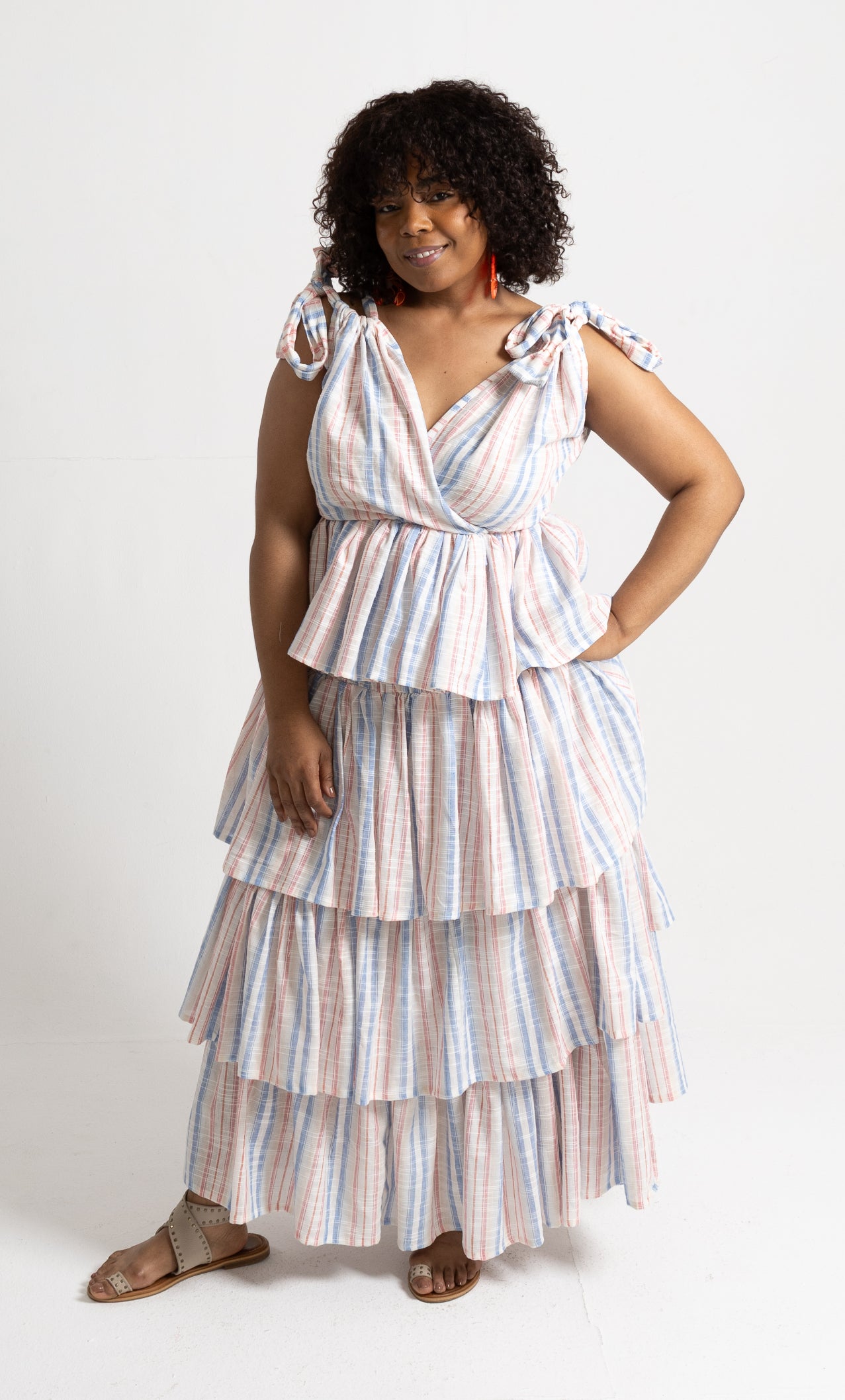 Amalfi Stripe Bow Top