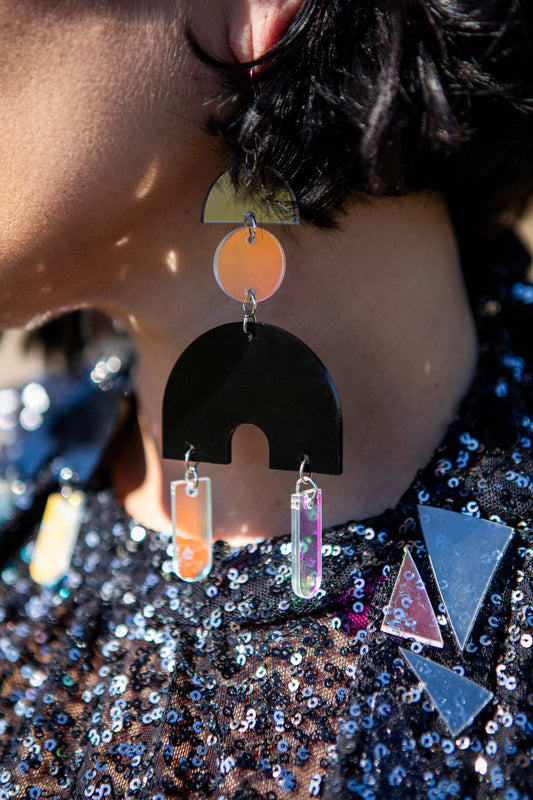 Art Deco Drop - RuffTung x Love & Sparkles Runway Earrings