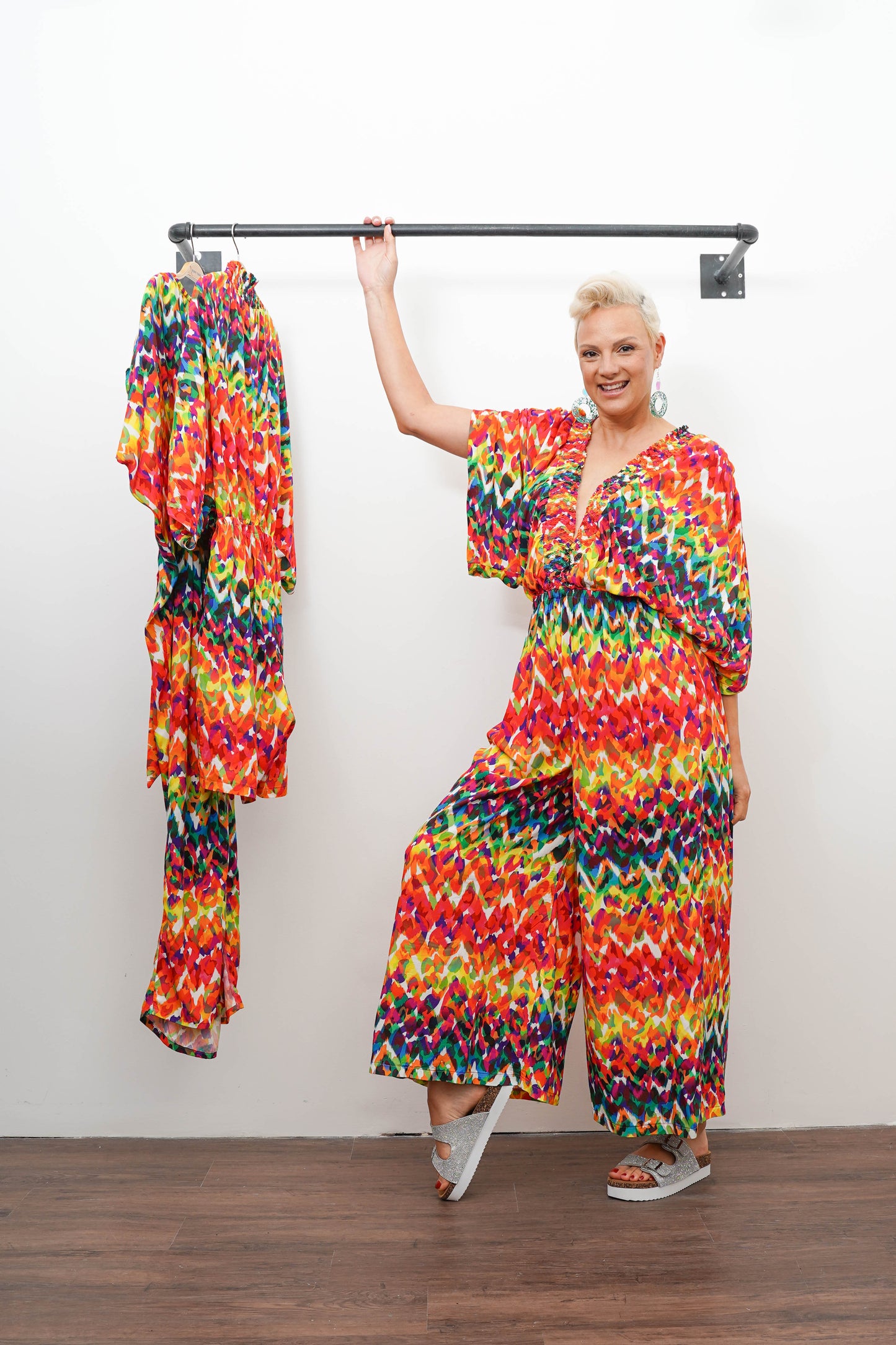 Rainbow Culotte Jumpsuit