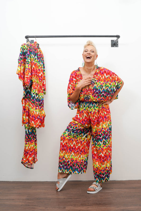 Rainbow Culotte Jumpsuit