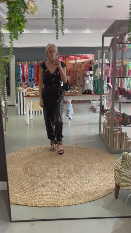 Sequins Grecian Jumpsuit - made to order